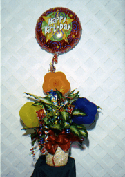 Party Plant: Candy, cookies and balloons.What a festive way to say Happy Birthday